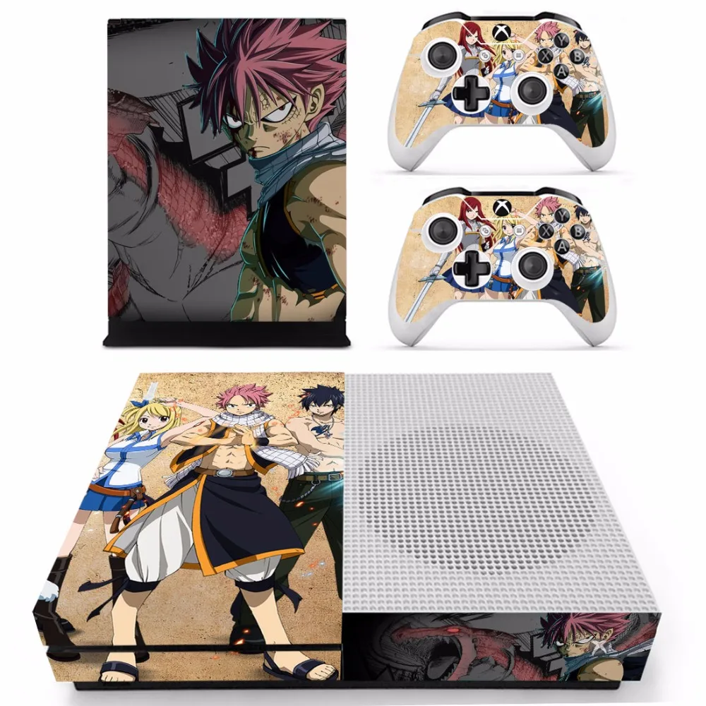 Anime Fairy Tail Skin Sticker For Microsoft Xbox One S Console and 2